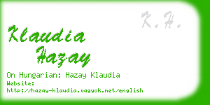 klaudia hazay business card